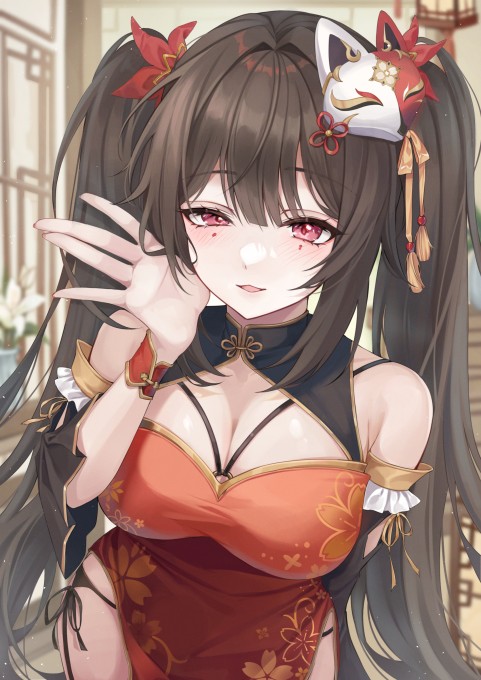 崩坏：星穹铁道花火双马尾旗袍藏不住的傲人身材2k手机壁纸