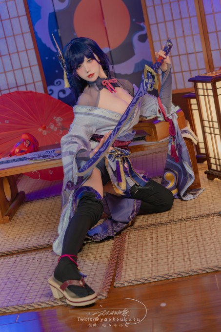 咬人小小兔三月作品『原神雷电将军』