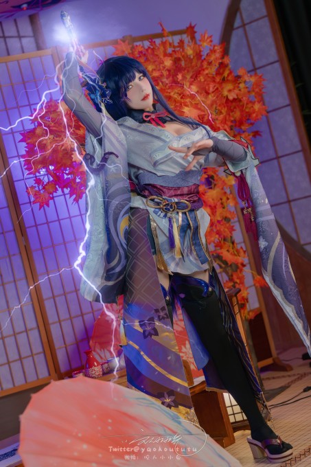 咬人小小兔三月作品『原神雷电将军』