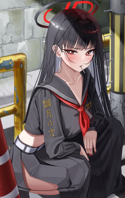 《蔚蓝档案》调月里约5k手机壁纸