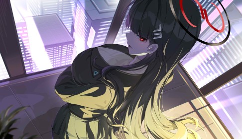 《蔚蓝档案》调月里约6k电脑桌面壁纸
