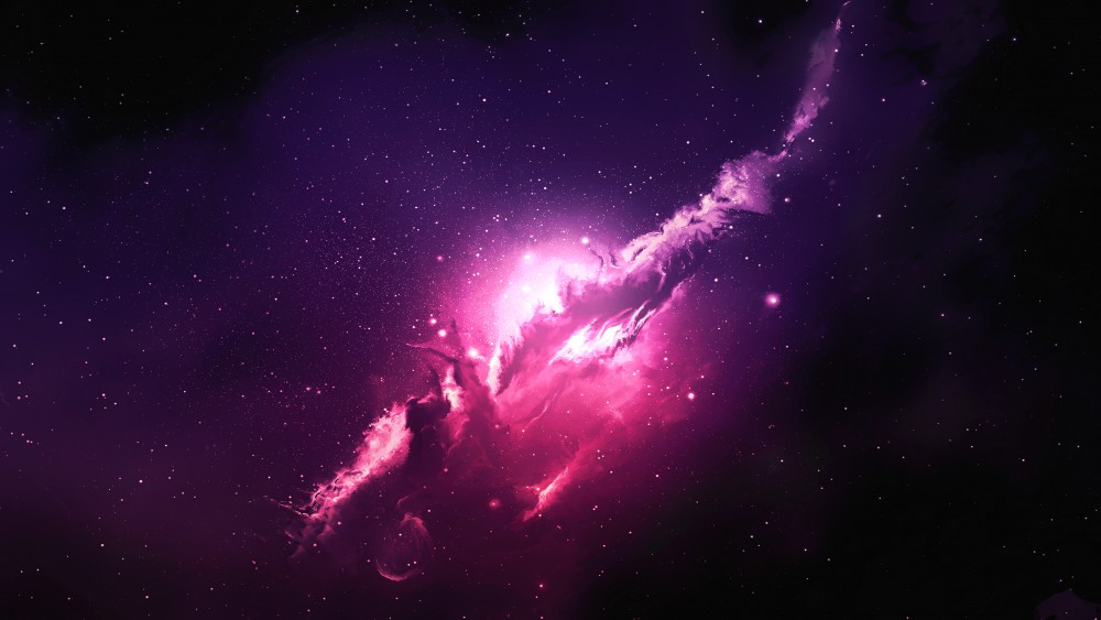 粉红色星云宇宙银河系高清壁纸