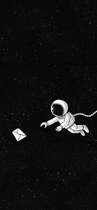 暗黑系宇航员信封手机全屏壁纸