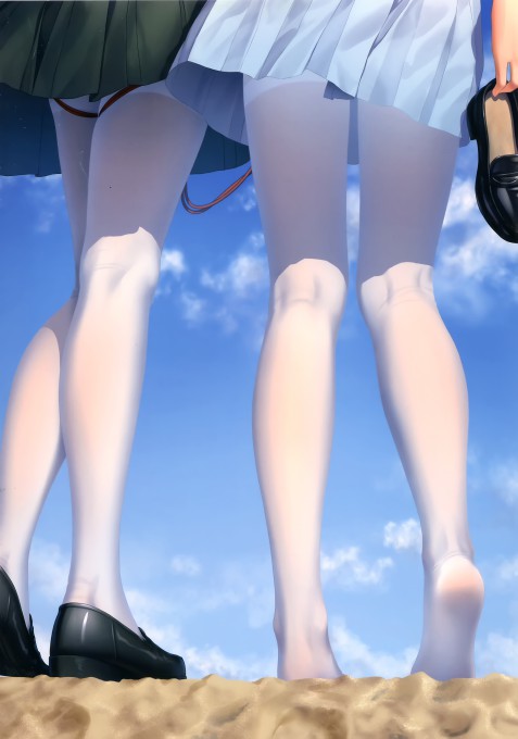 两个女孩超短裙白色连裤袜6k手机壁纸