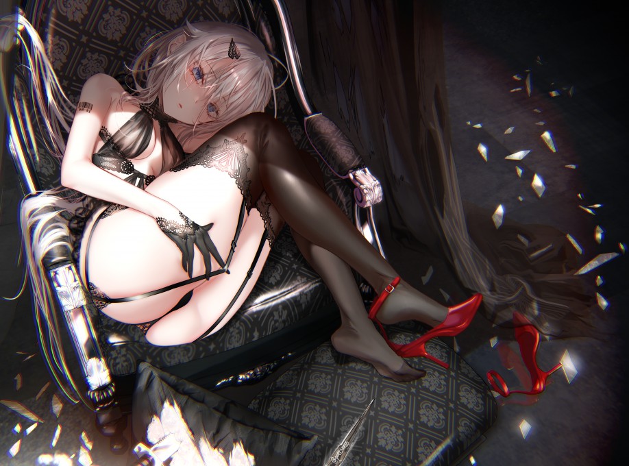 《少女前线》9a91黑色吊带袜5k桌面壁纸