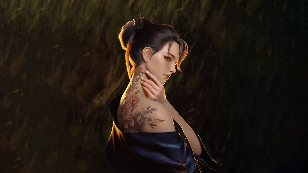 Yihao Ren作品3d人物高清桌面壁纸
