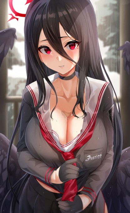 《碧蓝档案》羽川莲望酥胸巨乳4k手机壁纸