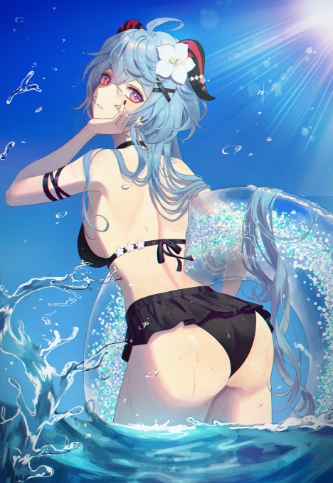 《原神》甘雨泳装2k手机壁纸