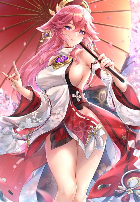 《原神》八重神子5k手机壁纸