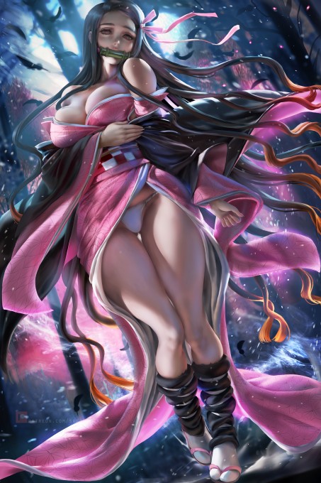 《鬼灭之刃》灶门祢豆子2k手机壁纸
