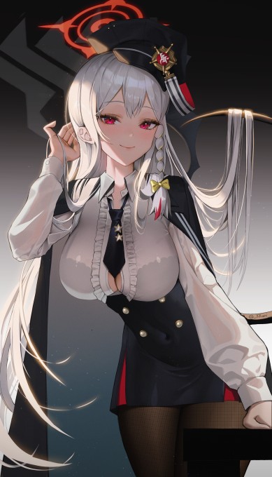 《碧蓝档案》黑舘华月2k手机壁纸