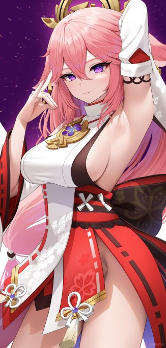 《原神》八重神子4k手机壁纸