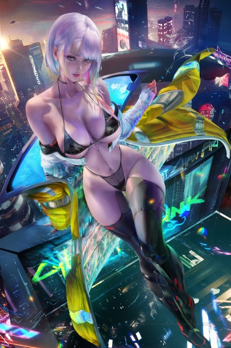 《赛博浪客》露西2k手机壁纸