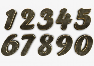 3d质感数字
