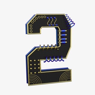 电商立体数字2双十一倒计时素材