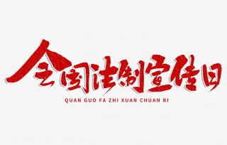 全国法制宣传日手写字体