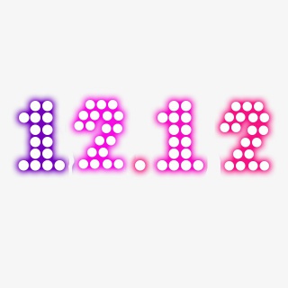 1212数字霓虹灯双十二
