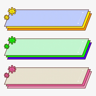 彩色卡通标题栏气泡框