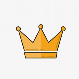 卡通王冠造型元素图标