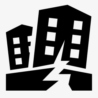 地震黑色图标