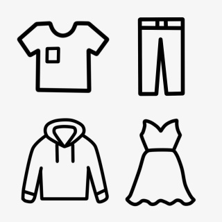 简约衣服线条图标元素