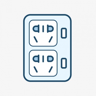 五金插座扁平图标