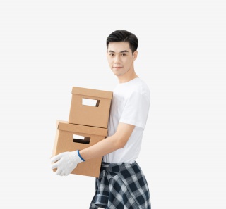 青年男性欢乐装修形象