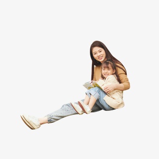 温馨母女读书
