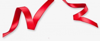 红色彩带漂浮元素