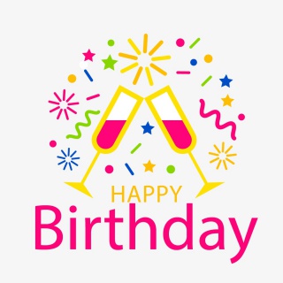 生日彩带杯子救