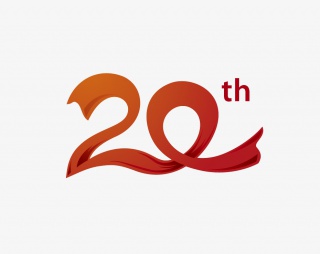 20年飘带艺术字