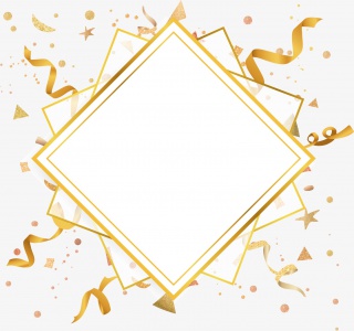 节日装饰金色边框元素