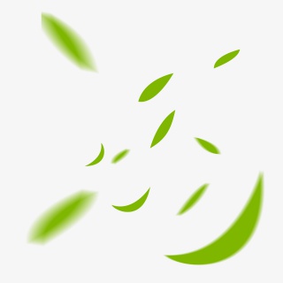 绿色矢量通用叶子漂浮免抠图案