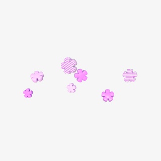 立体花瓣漂浮元素