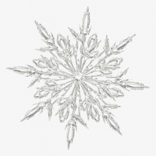 免扣透明冰晶雪花素材