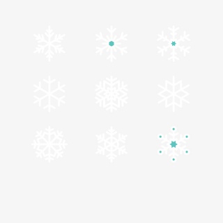 6款冬季白色雪花矢量素材