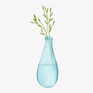 手绘卡通花瓶免抠素材