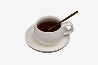 白色咖啡杯侧拍免抠素材