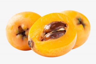 夏季黄色枇杷水果元素