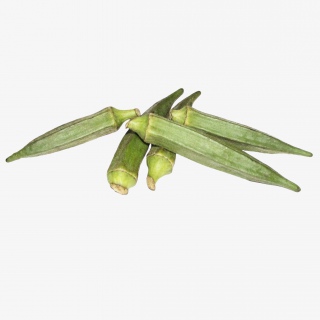 秋葵美食蔬菜png素材