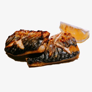 美味秋刀鱼柠檬日料美食