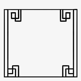 黑色新中式边框插画