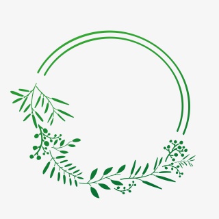 免扣植物边框装饰素材