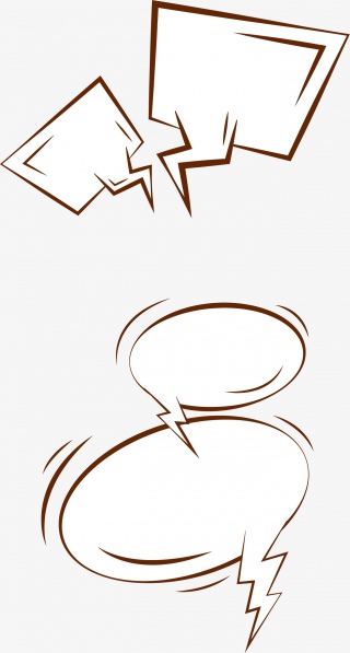 矢量手绘卡通对话框