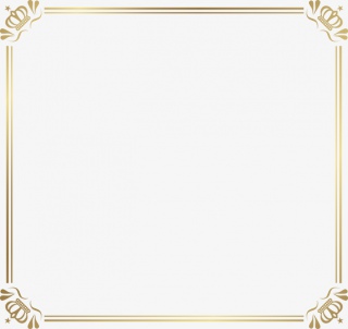 金色欧式花纹边框png
