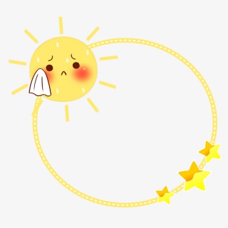 卡通太阳边框