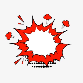 双十一红色爆炸框创意电商元素