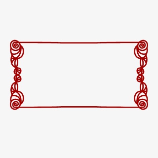 红色的边框免抠png