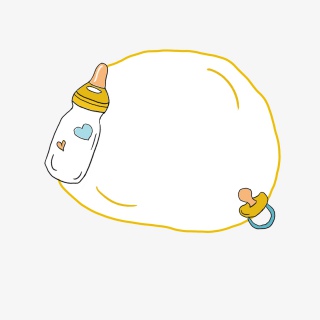 婴儿卡通可爱手绘框装饰