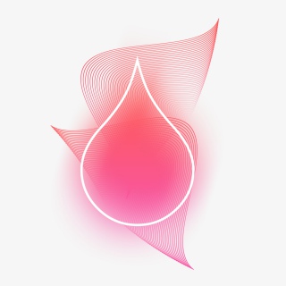 科技水滴线条渐变炫彩边框免抠